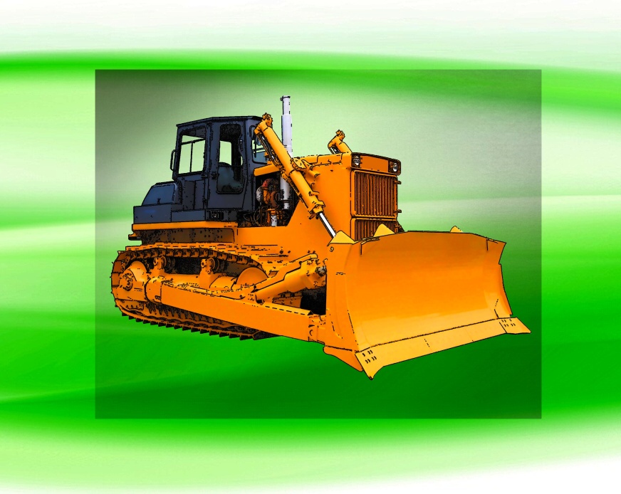 buldozer DTF nažehlovačka 19x11cm
