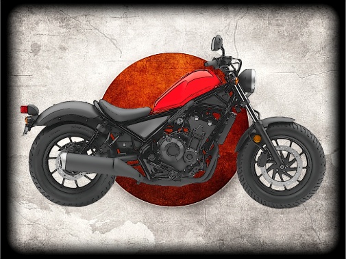 nášivka HONDA REBEL 500 BLACK