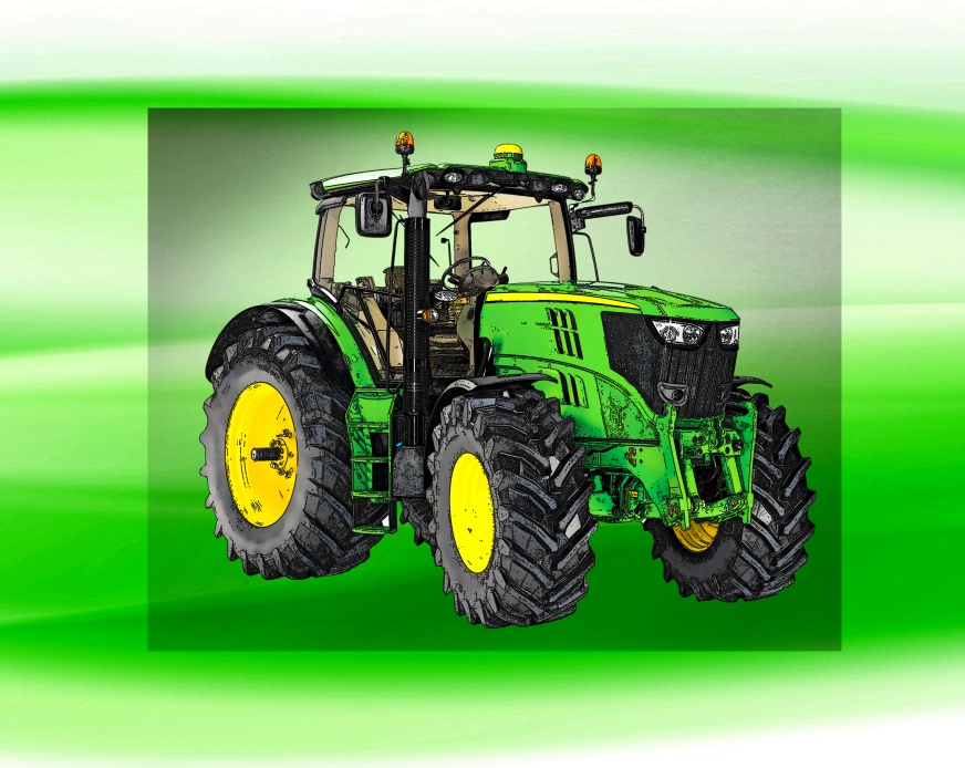 John Deere 6210R DTF nažehlovačka 11x9 cm