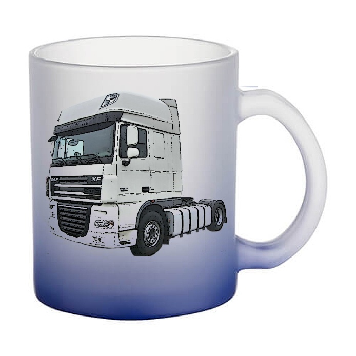 Skleněný hrnek s tahačem DAF XF 105