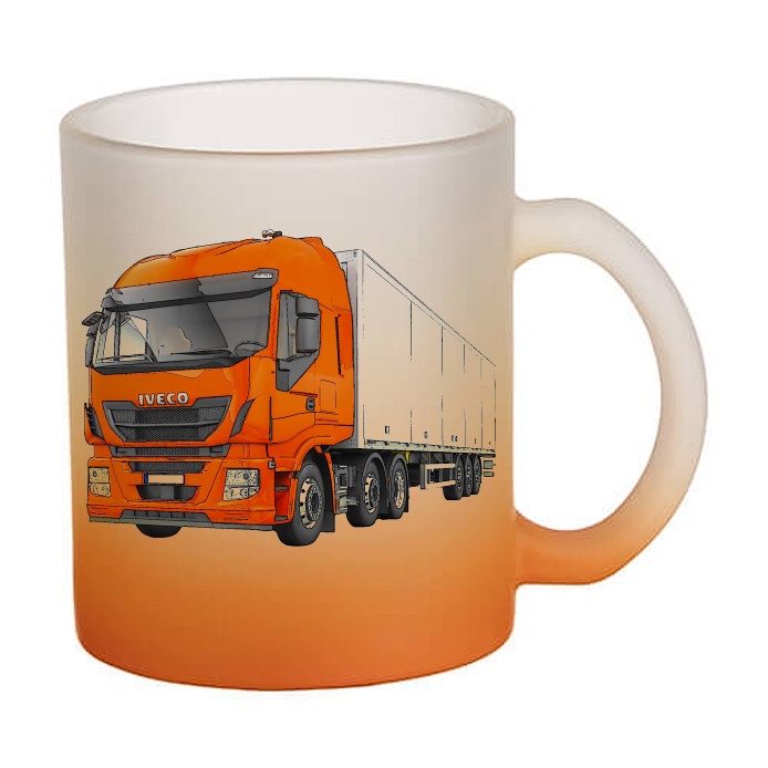 Skleněný hrnek s tahačem Iveco Stralis 500