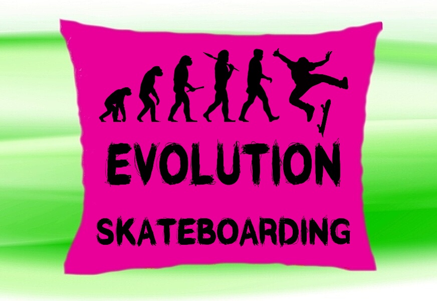 Moon River Evolution SKATEBOARDING polštář růžový 30x40 cm