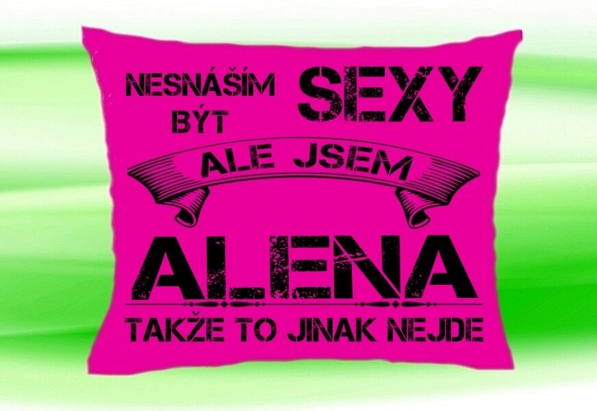 Polštář se jménem ALENA Růžový