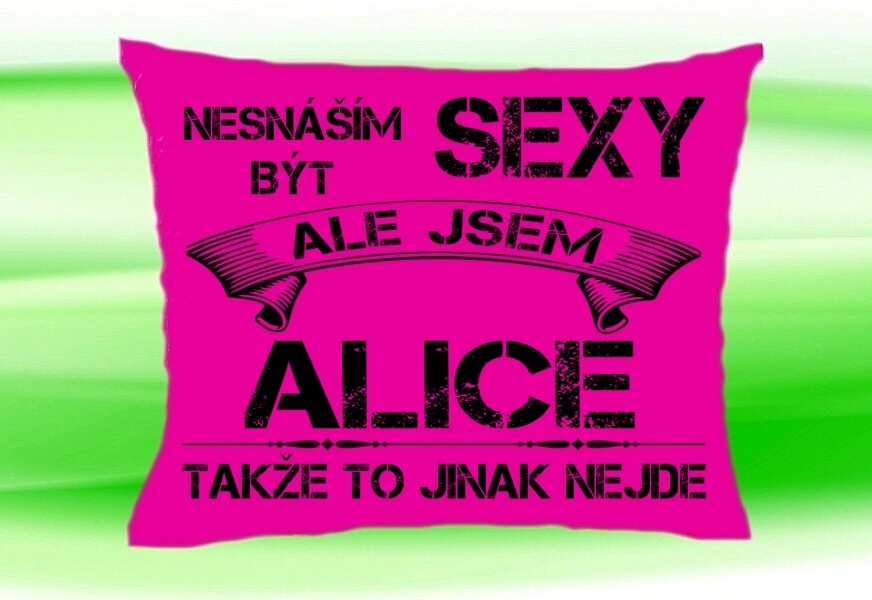 Polštář se jménem ALICE Růžový