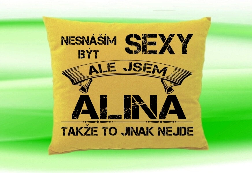 Polštář se jménem ALINA Béžový
