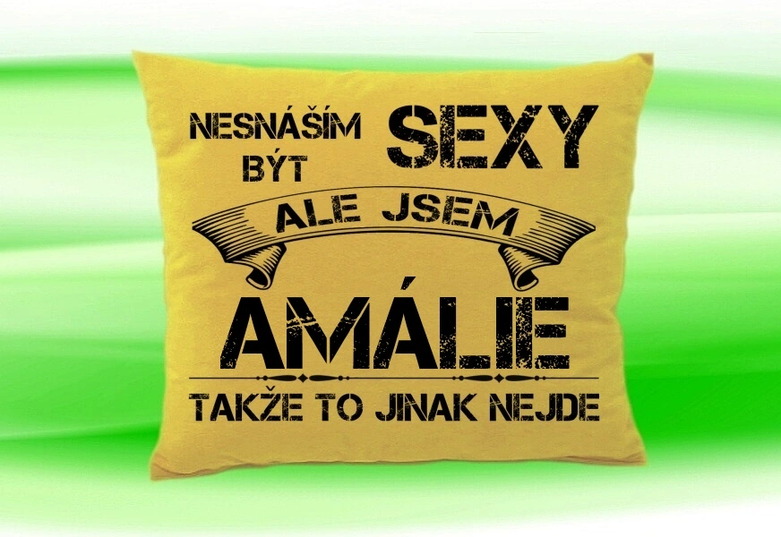 Polštář se jménem AMÁLIE Béžový