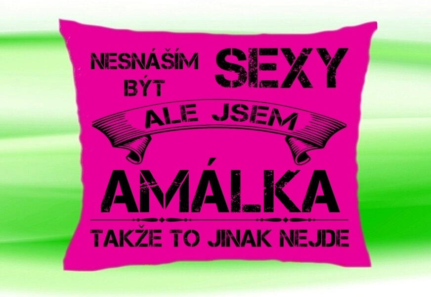 Polštář se jménem AMÁLKA Růžový