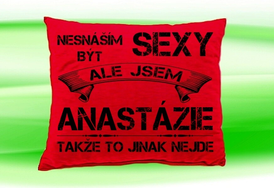 Polštář se jménem ANASTÁZIE Červený