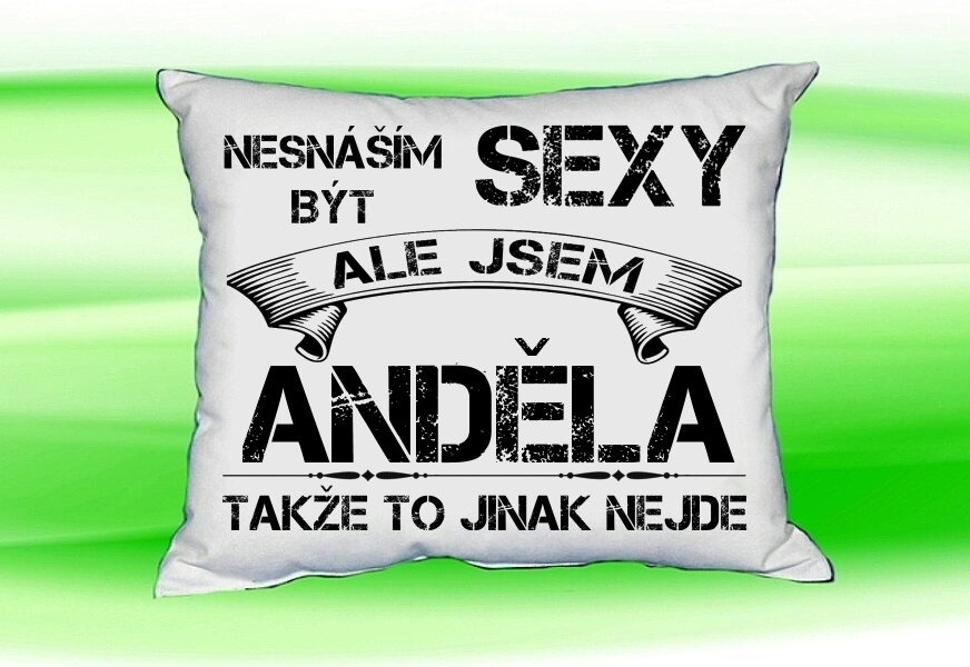 Polštář se jménem ANDĚLA Bilý