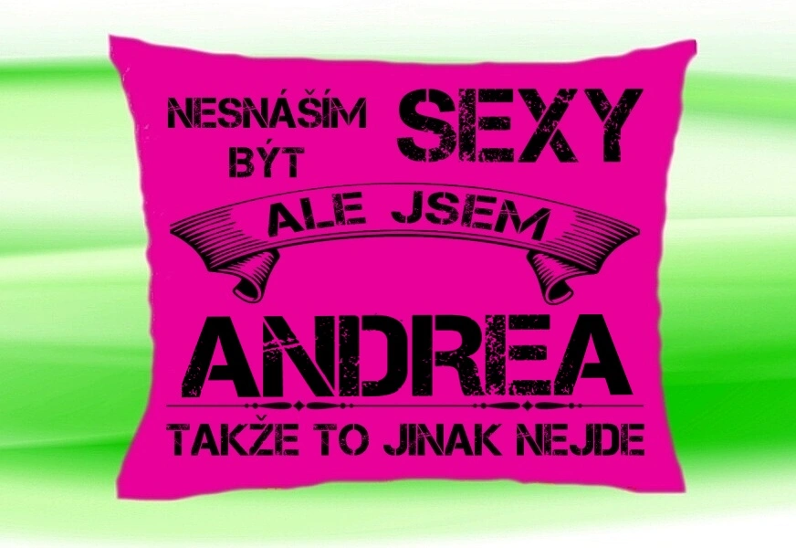 Polštář se jménem ANDREA Růžový