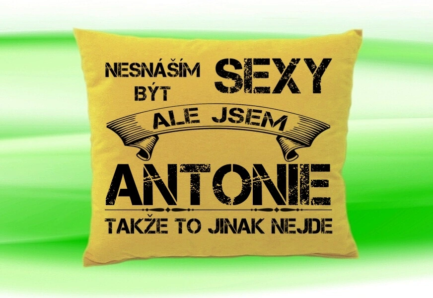 Polštář se jménem ANTONIE Béžový