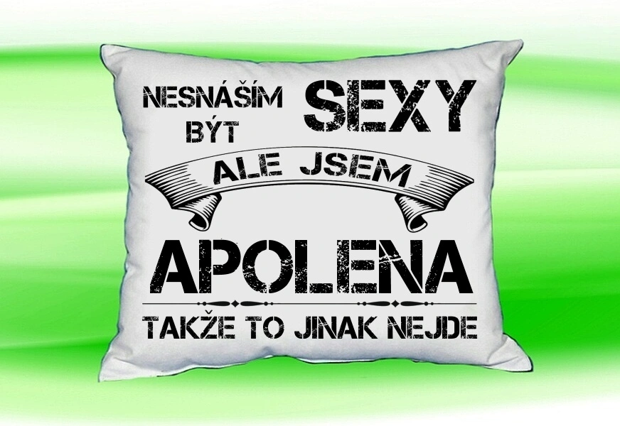 Polštář se jménem APOLENA Bilý