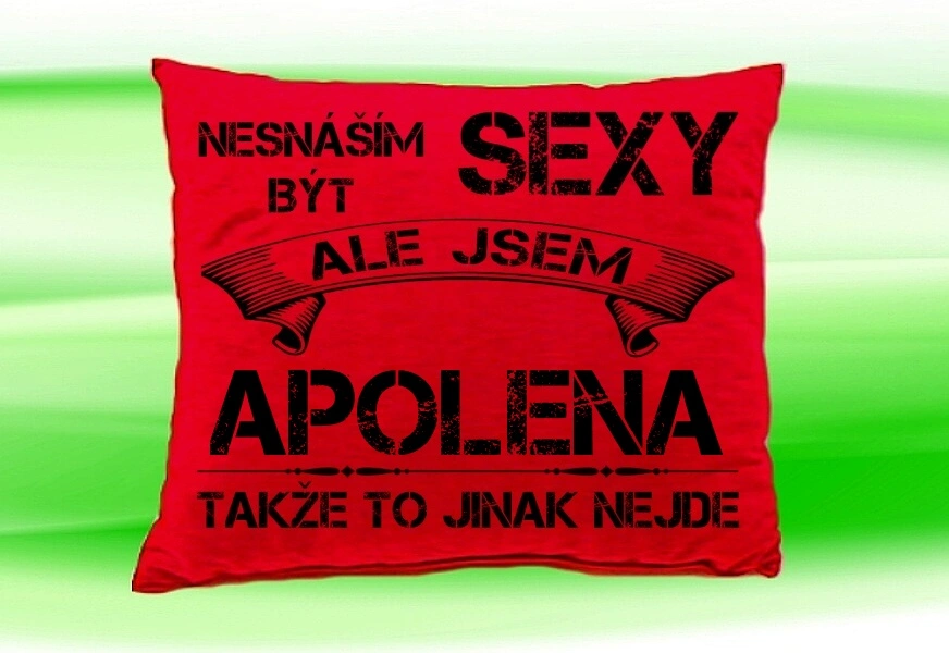 Polštář se jménem APOLENA Červený