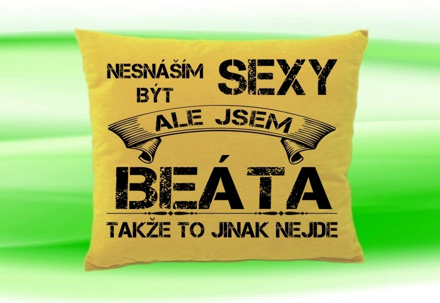 Polštář se jménem BEÁTA Béžový