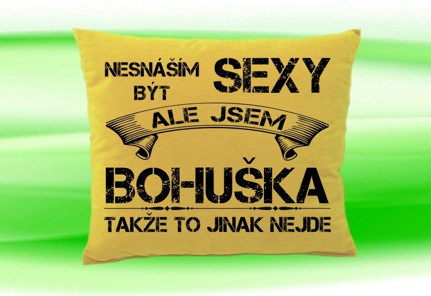 Polštář se jménem BOHUŠKA Béžový