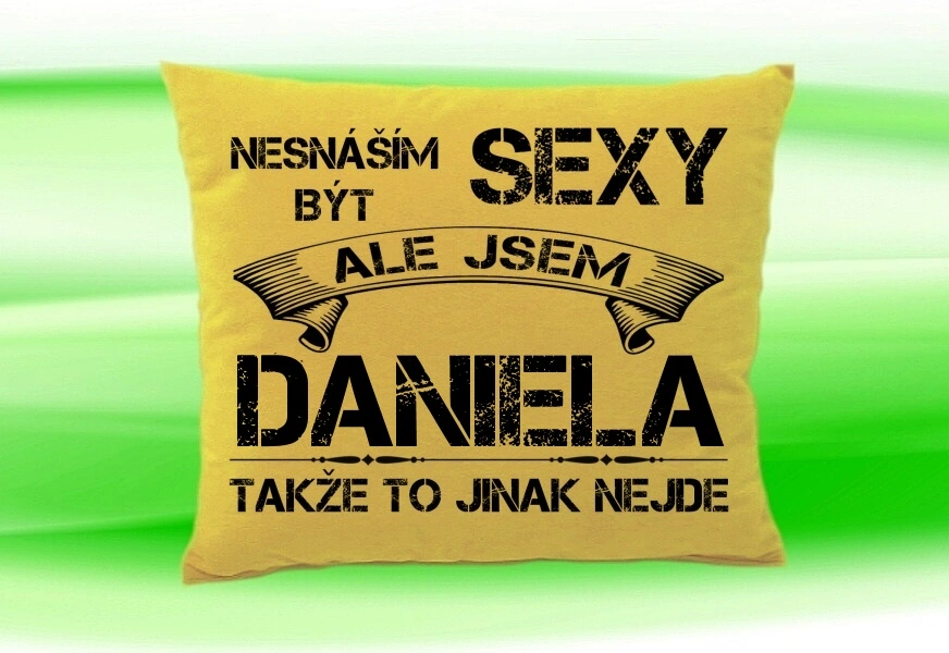 Polštář se jménem DANIELA Béžový