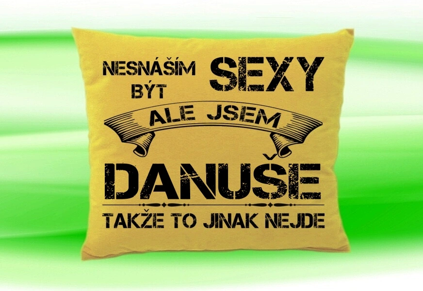 Polštář se jménem DANUŠE Béžový