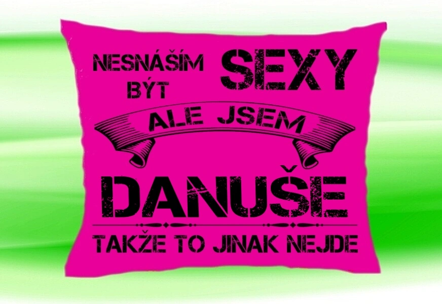 Polštář se jménem DANUŠE Růžový