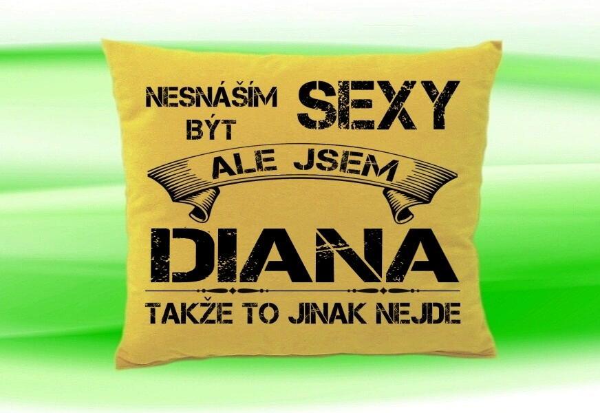 Polštář se jménem DIANA Béžový
