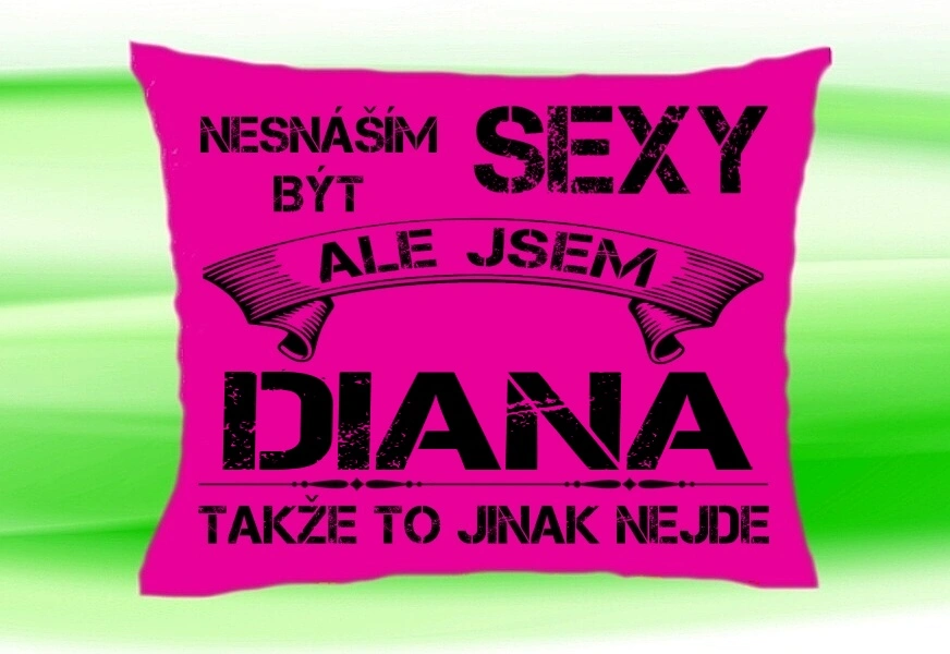 Polštář se jménem DIANA Růžový