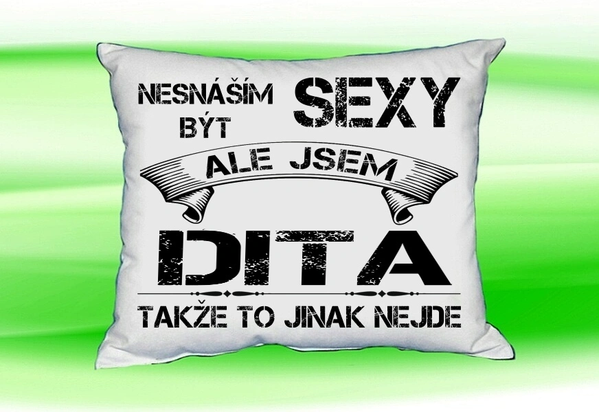 Polštář se jménem DITA Bilý