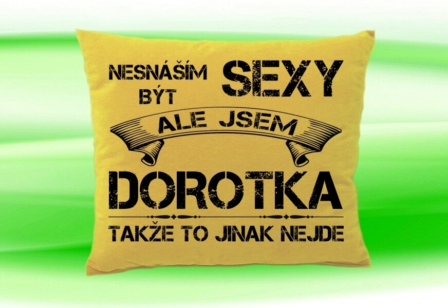 Polštář se jménem DOROTKA Béžový