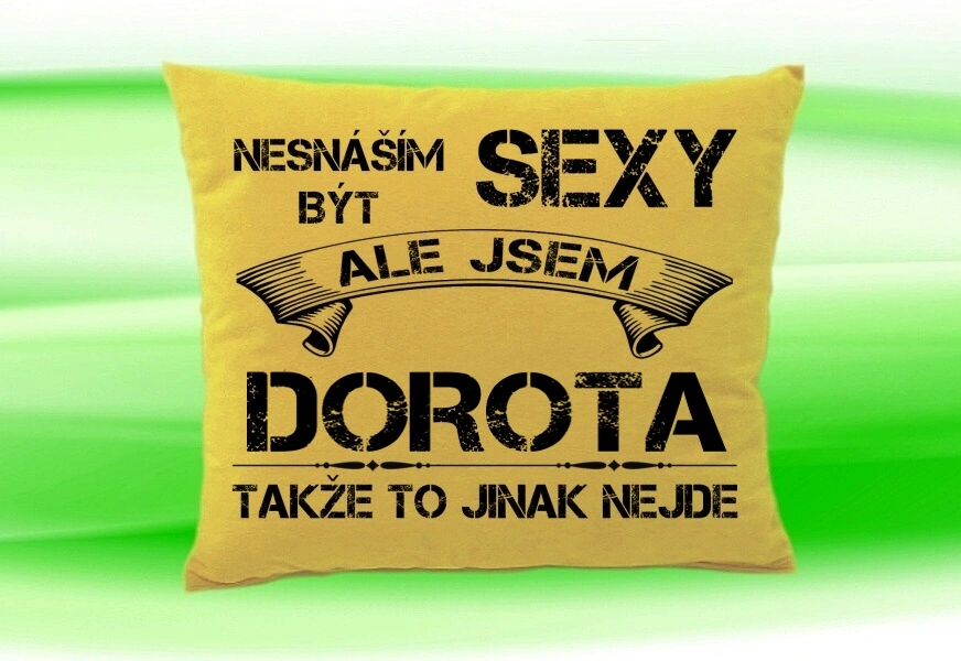 Polštář se jménem DOROTA Béžový