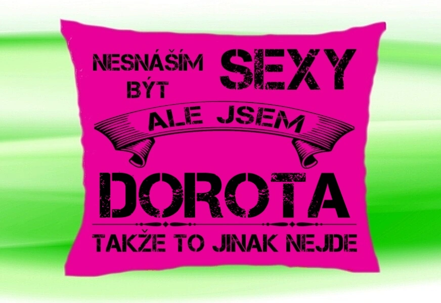 Polštář se jménem DOROTA Růžový