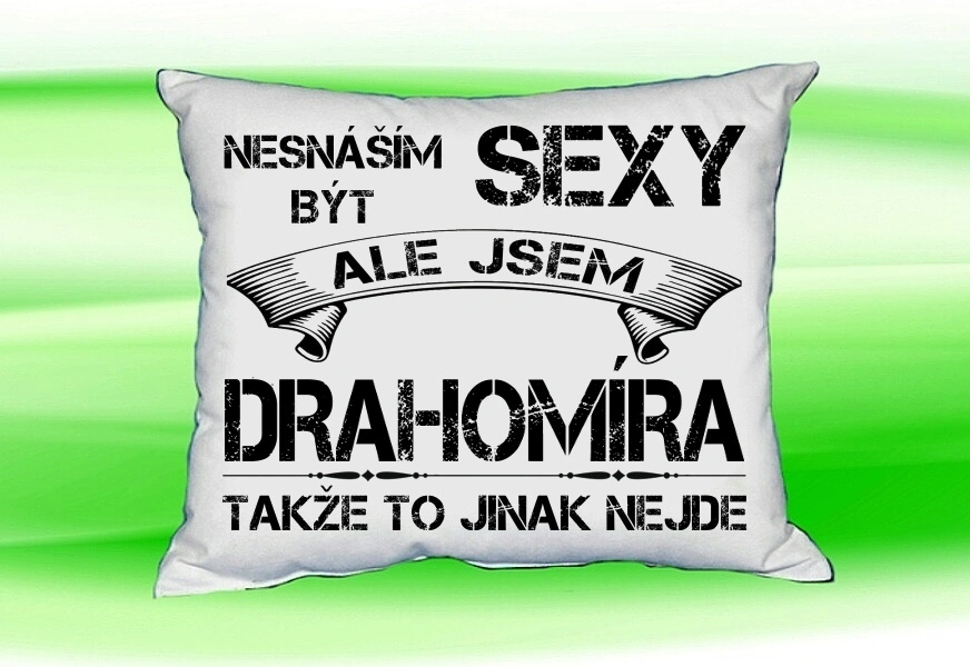 Polštář se jménem DRAHOMIRA Bilý