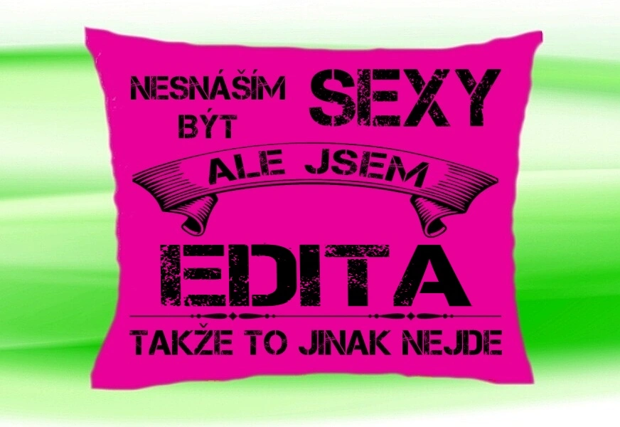 Polštář se jménem EDITA Růžový