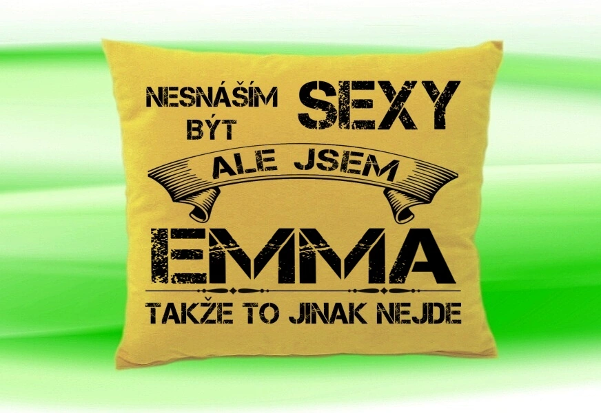 Polštář se jménem EMMA Béžový