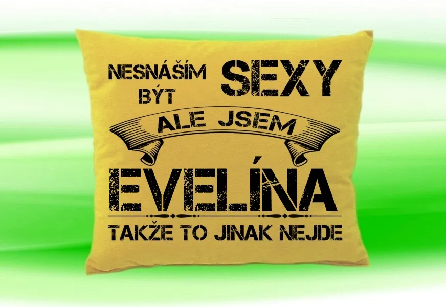 Polštář se jménem EVELÍNA Béžový
