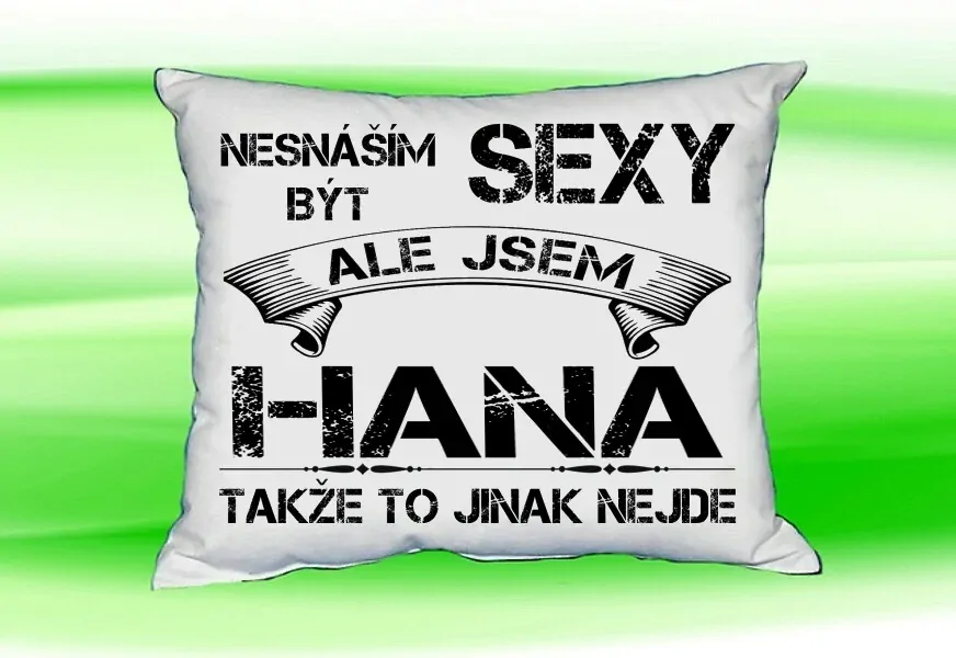 Polštář se jménem HANA Bilý
