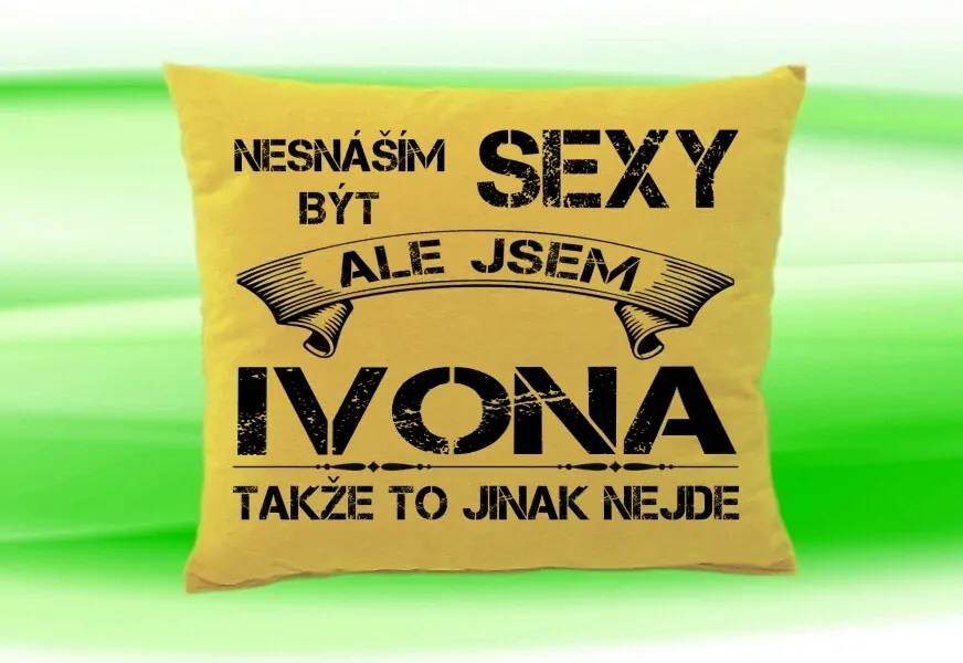 Polštář se jménem IVONA Béžový