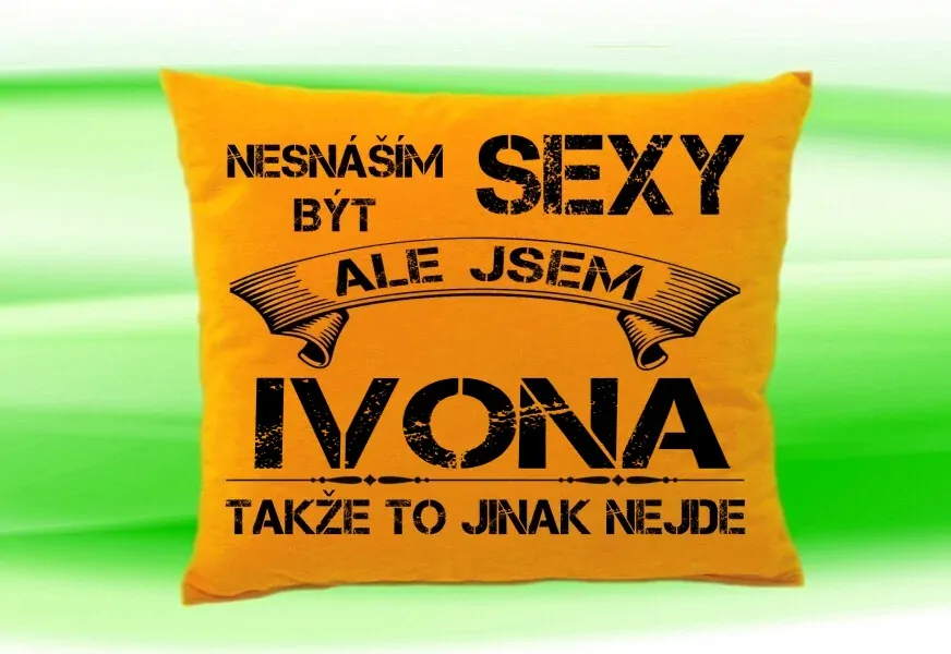 Polštář se jménem IVONA Medový