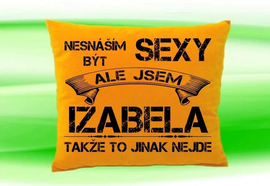 Polštář se jménem IZABELA Medový