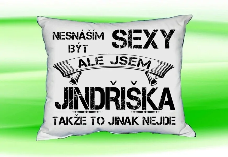 Polštář se jménem JINDŘIŠKA Bilý