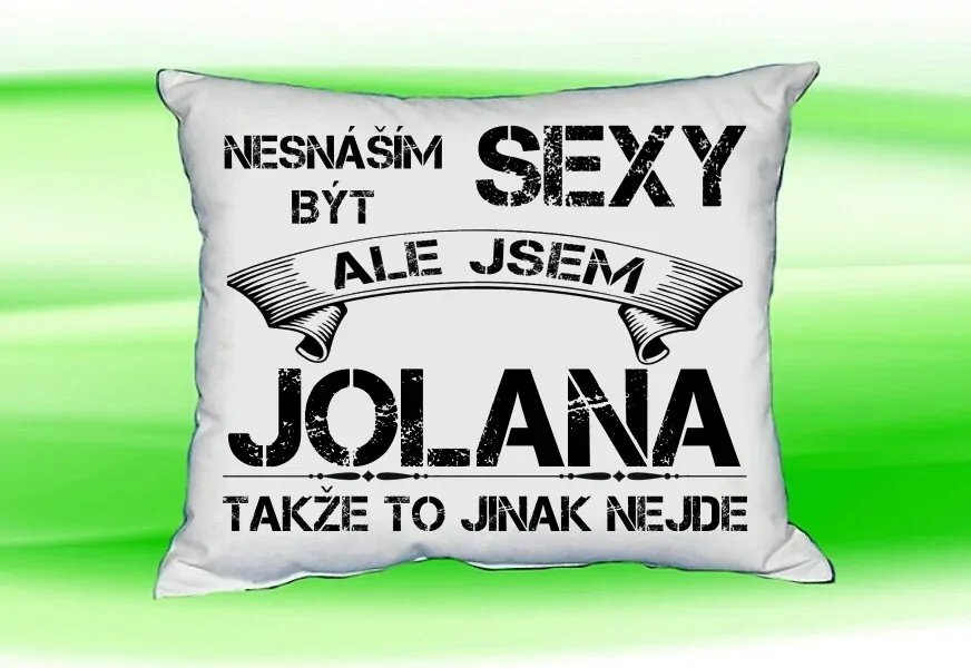 Polštář se jménem JOLANA Bilý