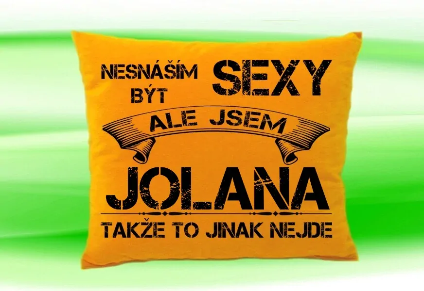 Polštář se jménem JOLANA Medový