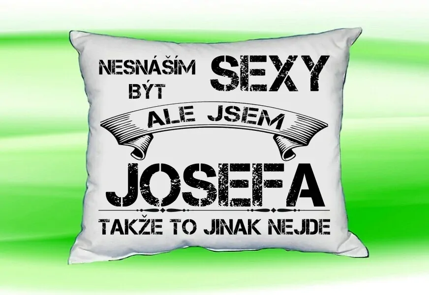 Polštář se jménem JOSEFA Bilý