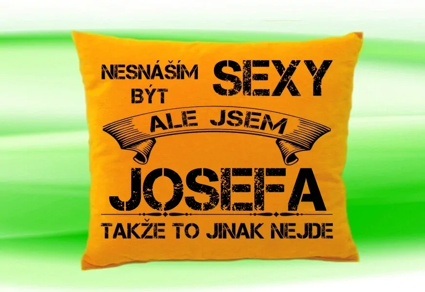 Polštář se jménem JOSEFA Medový