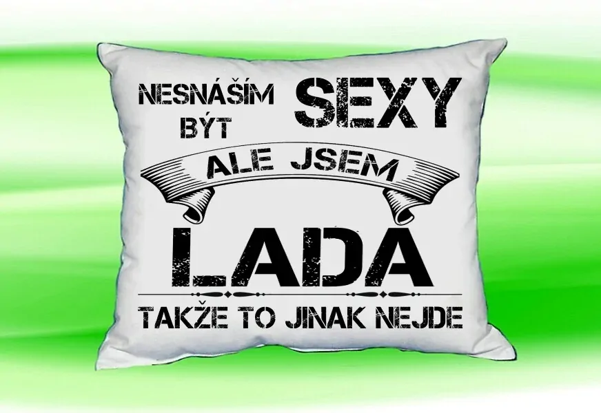 Polštář se jménem LADA Bilý