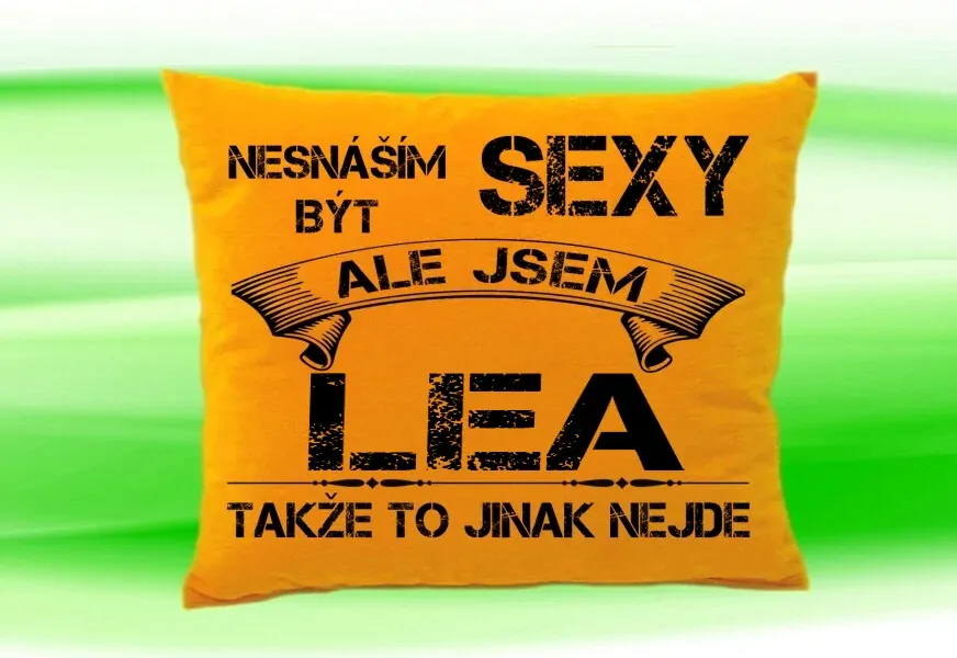Polštář se jménem LEA Medový