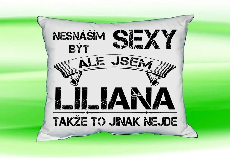 Polštář se jménem LILIANA Bilý