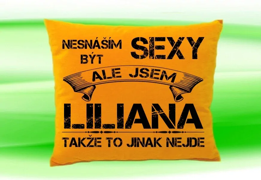 Polštář se jménem LILIANA Medový