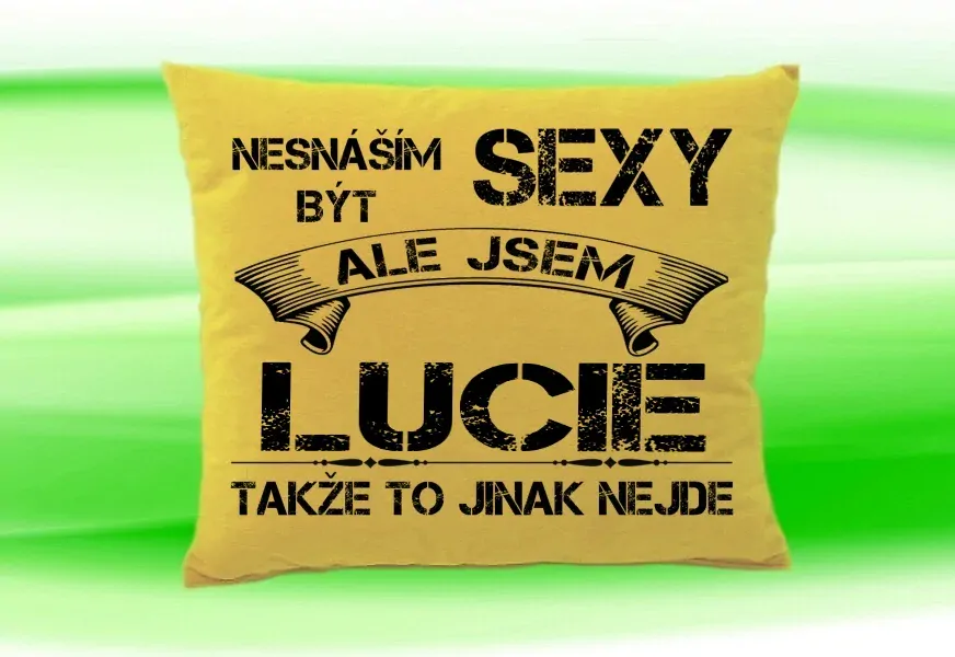 Polštář se jménem LUCIE Béžový
