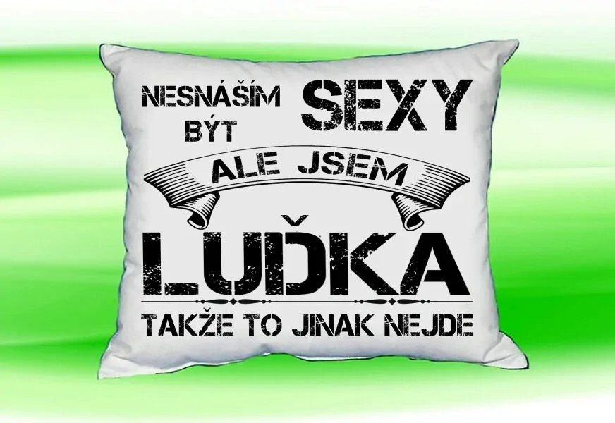 Polštář se jménem LUĎKA Bilý