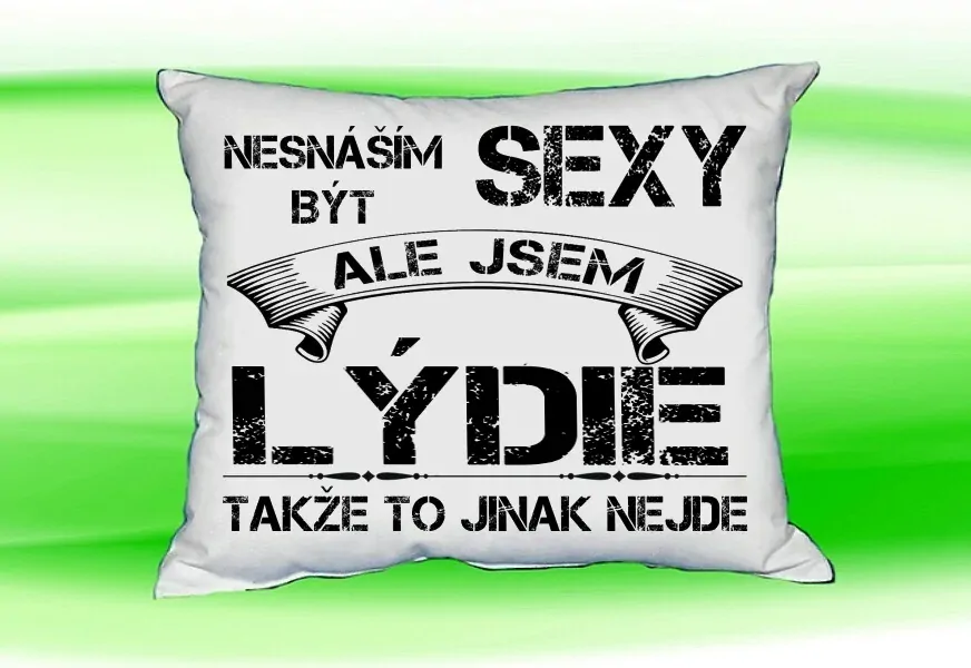Polštář se jménem LÝDIE Bilý