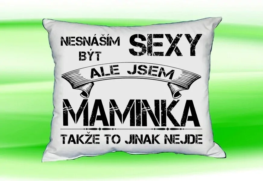 Polštář se jménem MAMINKA Bilý