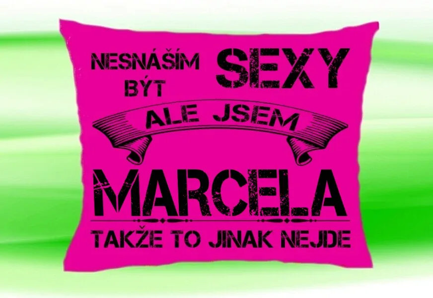 Polštář se jménem MARCELA Růžový